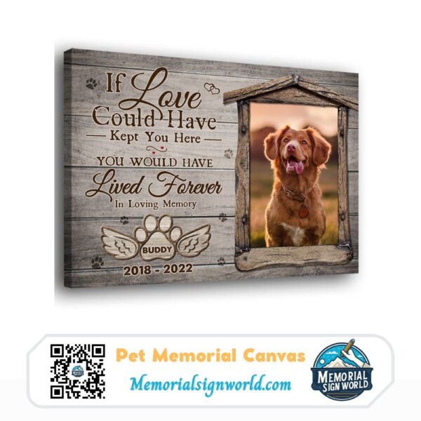 Personalized Custom If Love Could Have Dog Pet Memorial Canvas Art Poster DC89