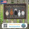 Personalized Chicken Coop Sign Metal Chicken Sign Indoor Outdoor Made in the USA TMS08