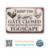 Personalized Chicken Coop Sign Metal Chicken Sign Indoor Outdoor Made in the USA TMS666
