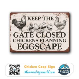 Personalized Chicken Coop Sign Metal Chicken Sign Indoor Outdoor Made in the USA TMS666