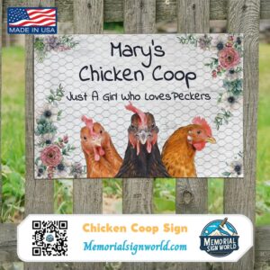 Personalized Chicken Coop Sign Metal Chicken Sign Made in the USA TMS53