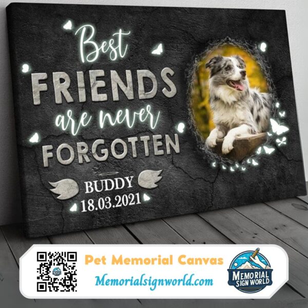 Personalized Custom Best Friends Dog Pet Memorial Canvas Art Poster DC88 (2)