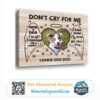 Personalized Custom Don't Cry For Me Dog Pet Memorial Canvas Art Poster DC83 (2)