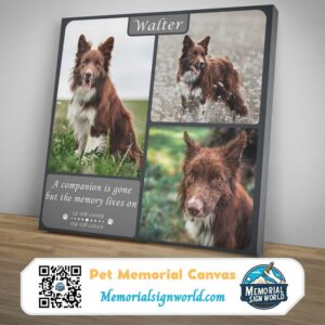 Personalized Custom Name Photo Collage Dog Pet Memorial Canvas Art Poster DC71 (2)