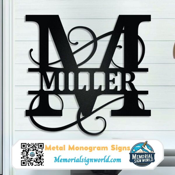 Personalized Metal Name Monogram Signs Letters Indoor Outdoor TMS121