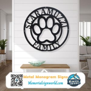 Personalized Metal Name Monogram Signs Letters Indoor Outdoor TMS124